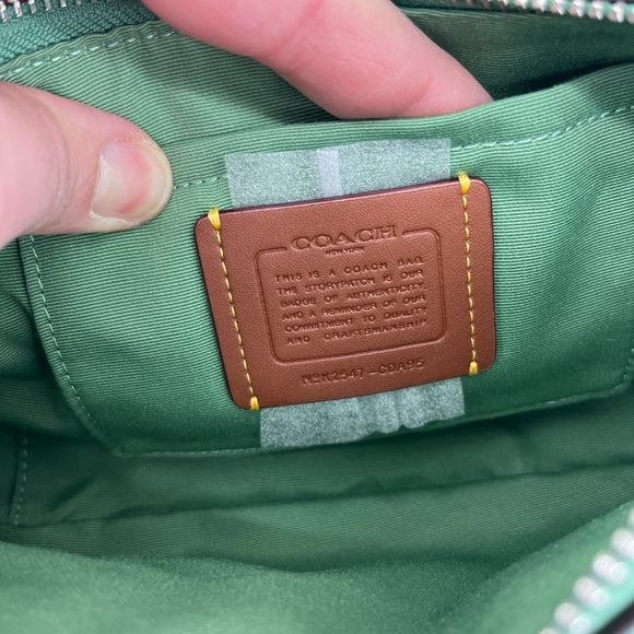 Coach Ashton Shoulder Bag In Mint Green Suede Crossbody Purse - Picture 8 of 9